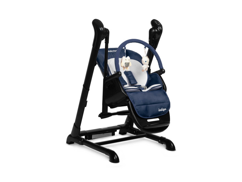 Стільчик для годування + гойдалка 2 в 1 Caretero Indigo Black Navy, Фото 9