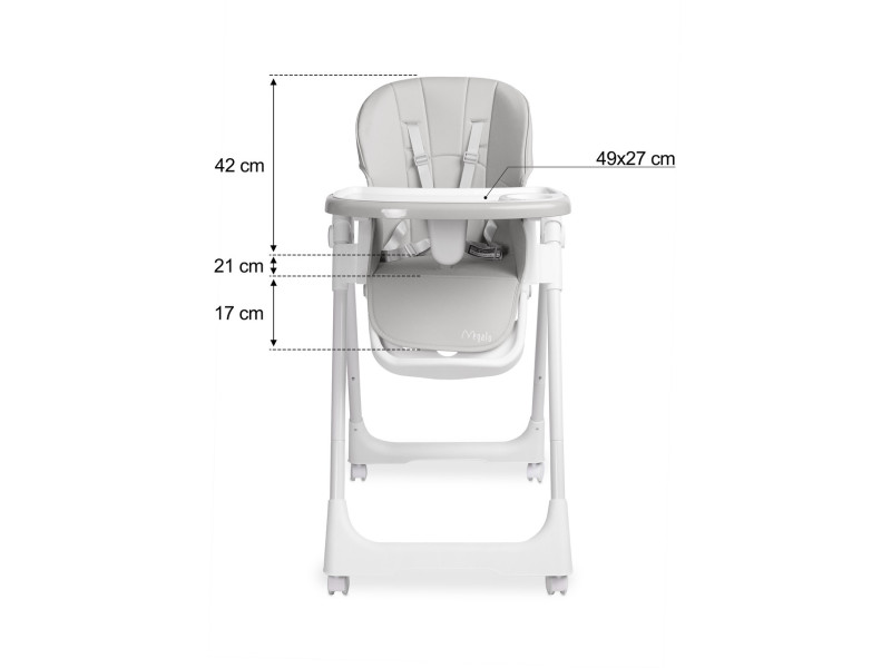 Стільчик для годування Caretero Megalo Light Grey, Фото 6