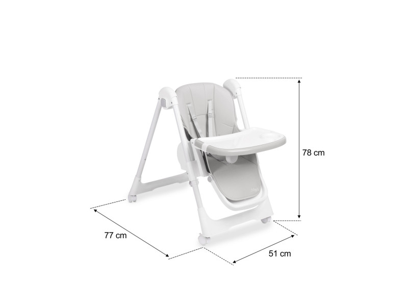 Стільчик для годування Caretero Megalo Light Grey, Фото 8