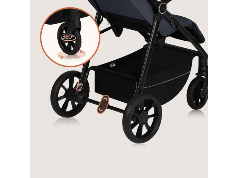 Прогулянкова коляска Lionelo IVA GREY GRAPHITE, Фото 3