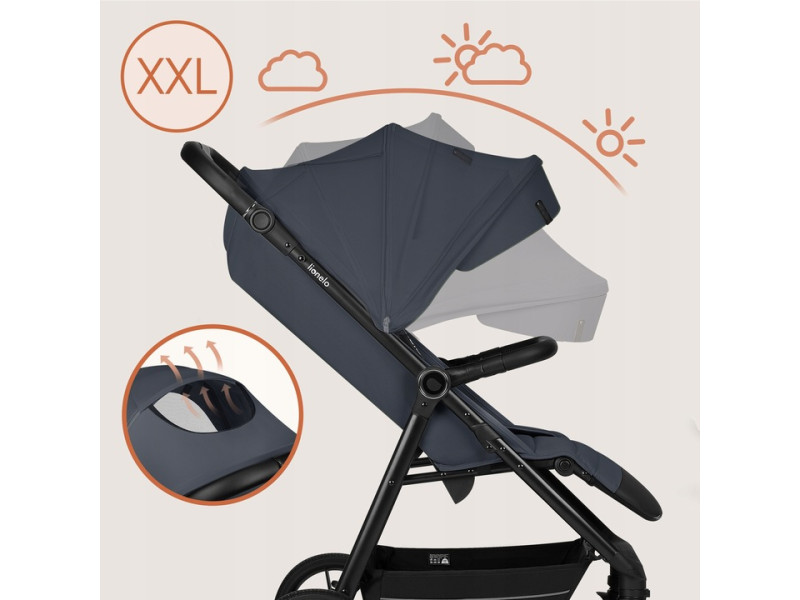 Прогулянкова коляска Lionelo IVA GREY GRAPHITE, Фото 4