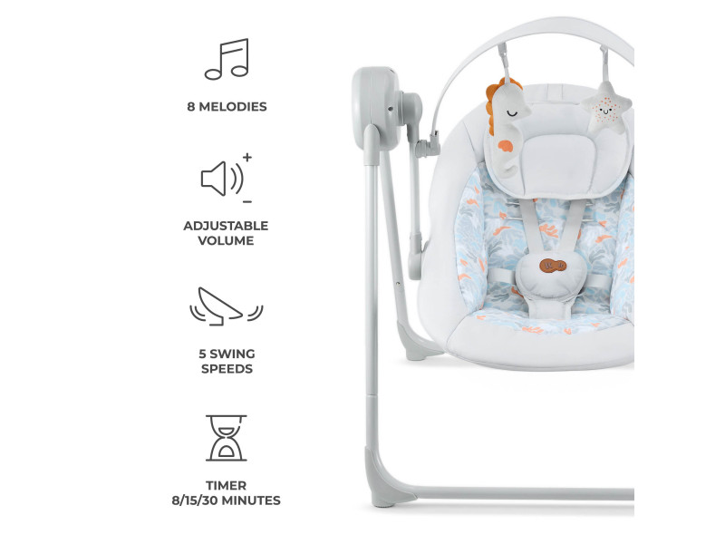 Крісло-гойдалка Kinderkraft Swingee Grey (KBSWIN00GRY0000), Фото 9