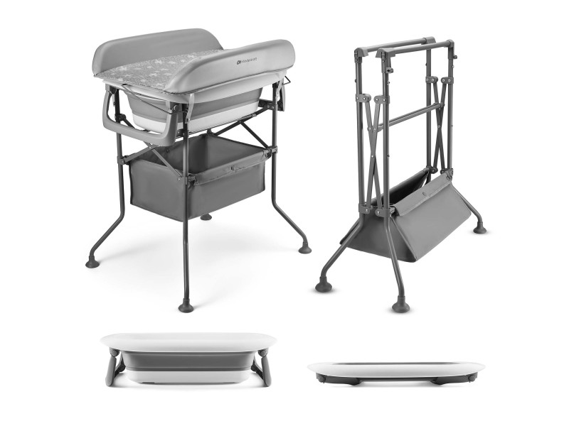 Столик для пеленання з ванночкою Kinderkraft Bubbly Grey (KABUBB00GRY0000), Фото 1