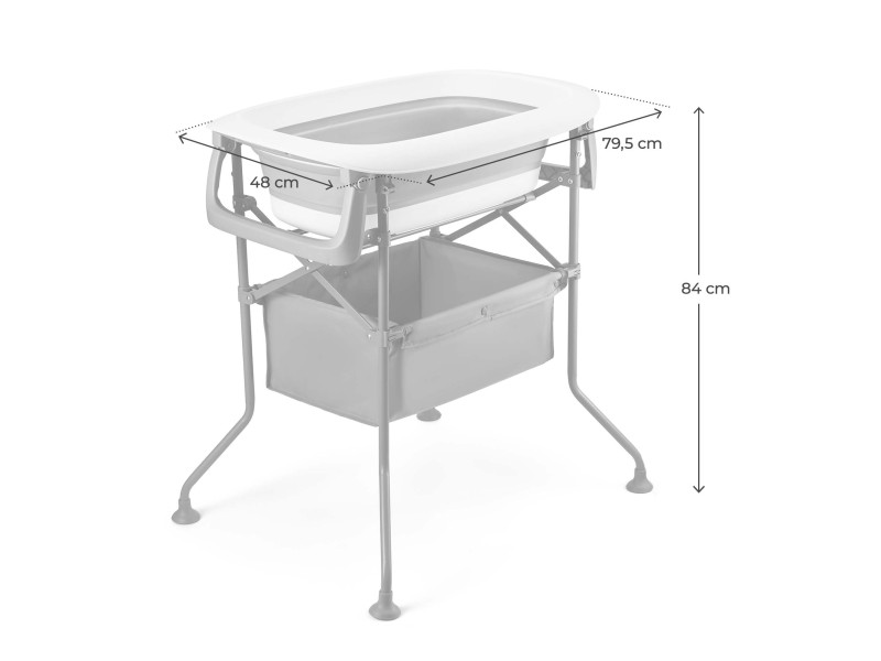 Столик для пеленання з ванночкою Kinderkraft Bubbly Grey (KABUBB00GRY0000), Фото 8