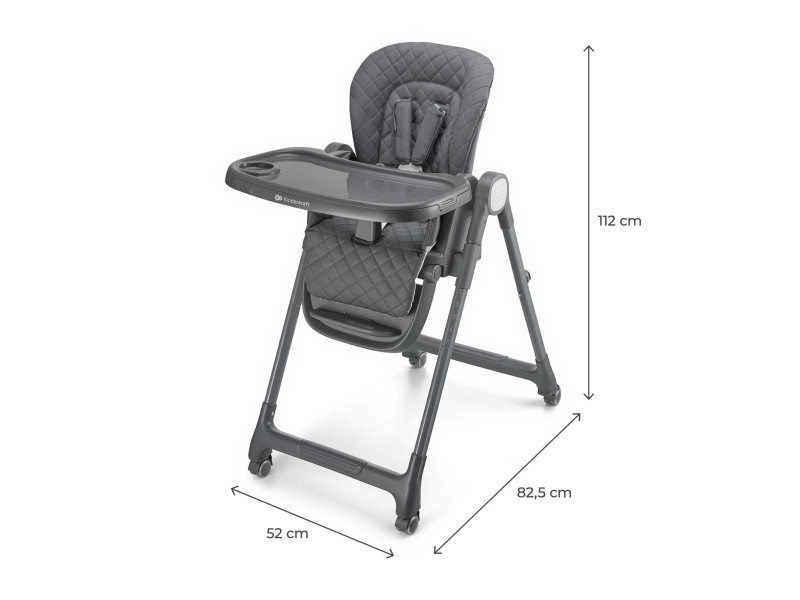 Стільчик для годування Kinderkraft Tulo Grey (KHTULO00GRY0000), Фото 6
