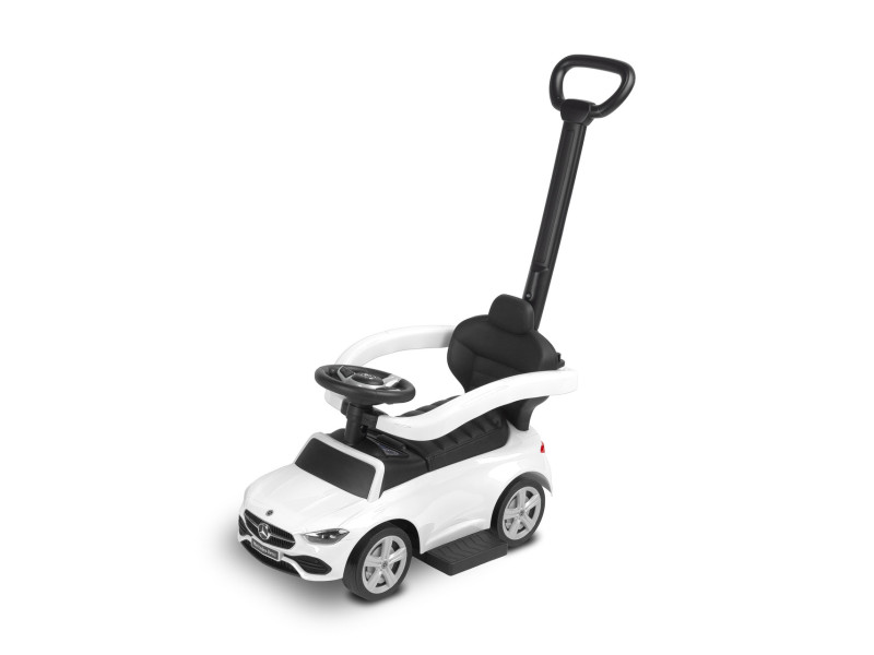 Машинка для катання Caretero (Toyz) Mercedes C-CLASS з батьківською ручкою White, Фото 1