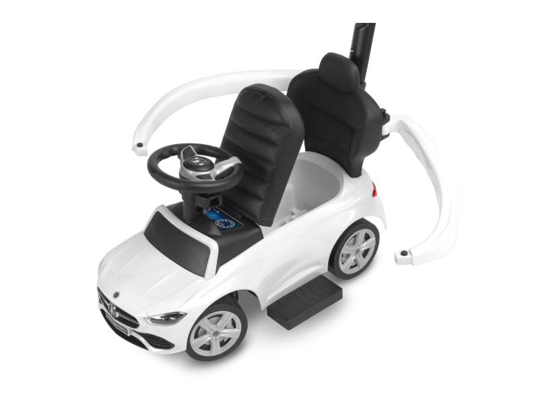 Машинка для катання Caretero (Toyz) Mercedes C-CLASS з батьківською ручкою White, Фото 5