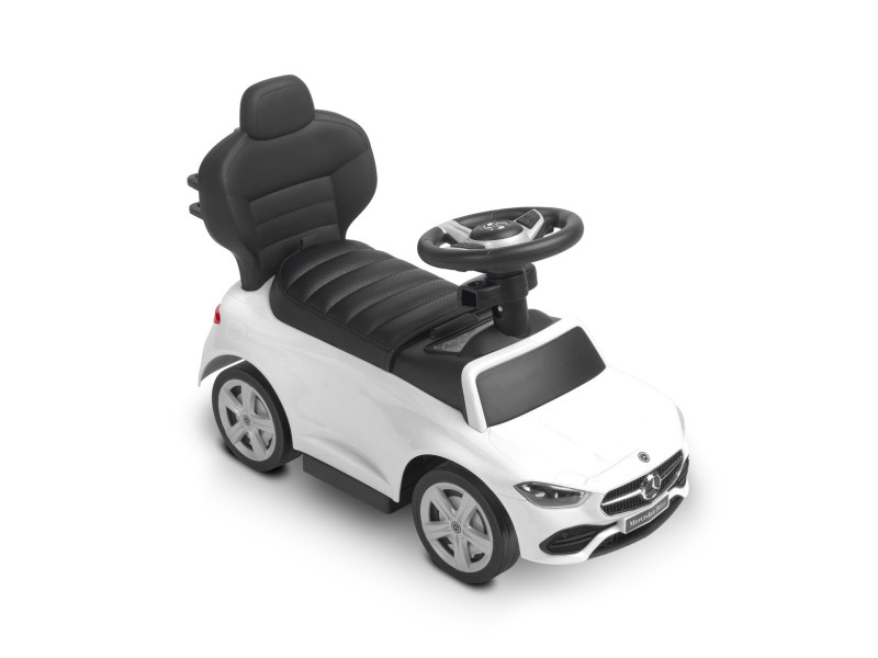 Машинка для катання Caretero (Toyz) Mercedes C-CLASS з батьківською ручкою White, Фото 6