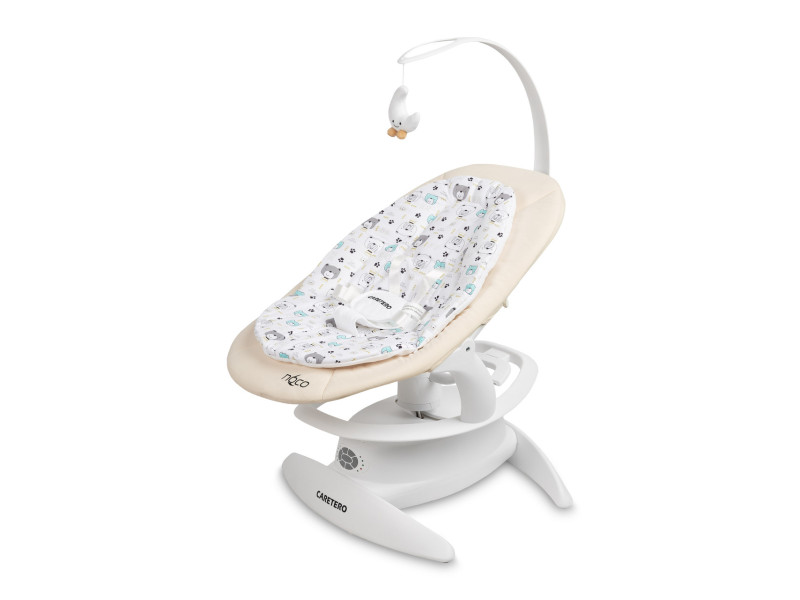 Дитячий шезлонг-гойдалка 2 в 1 Caretero Noco Beige, Фото 1