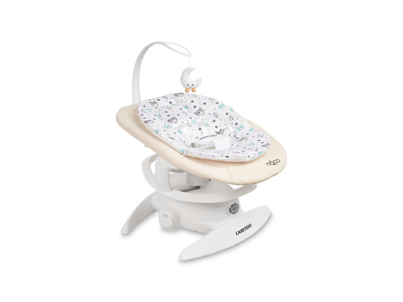 Дитячий шезлонг-гойдалка 2 в 1 Caretero Noco Beige, Фото 5