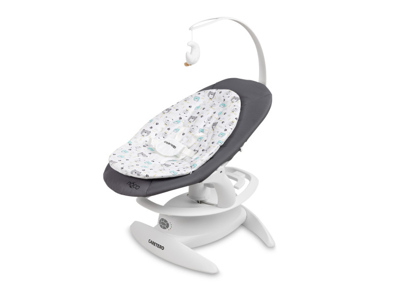 Дитячий шезлонг-гойдалка 2 в 1 Caretero Noco Graphite, Фото 1