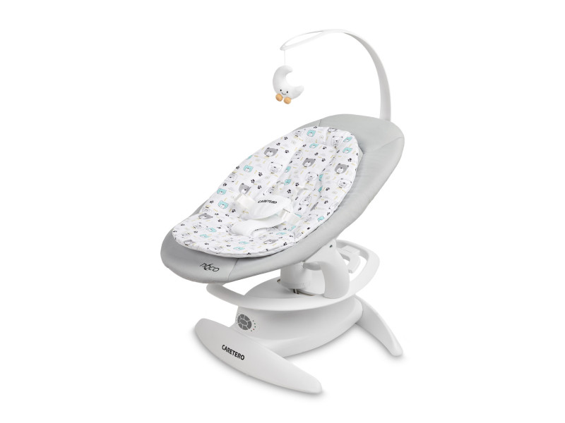 Дитячий шезлонг-гойдалка 2 в 1 Caretero Noco Grey, Фото 1