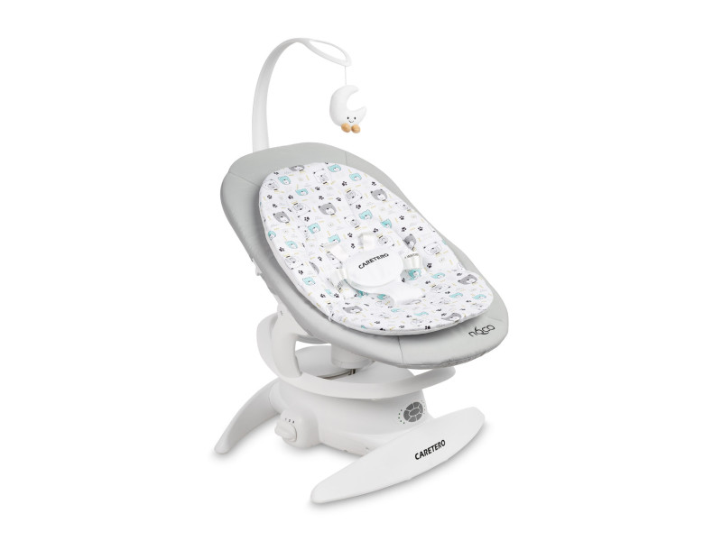 Дитячий шезлонг-гойдалка 2 в 1 Caretero Noco Grey, Фото 3