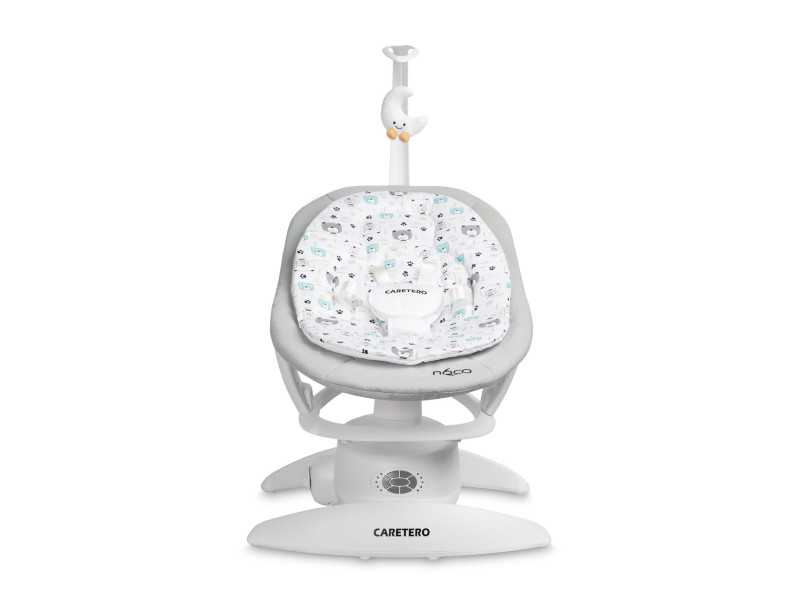 Дитячий шезлонг-гойдалка 2 в 1 Caretero Noco Grey, Фото 4