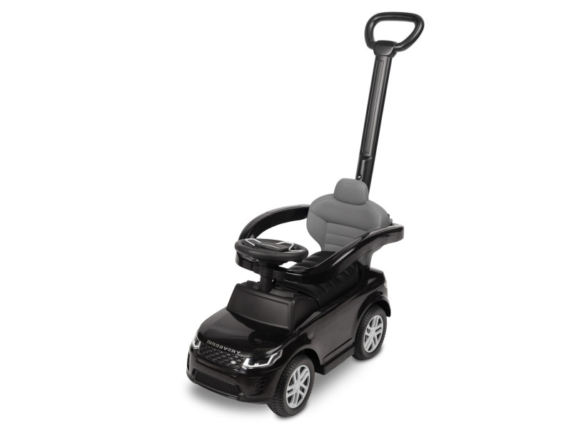 Машинка для катання Caretero (Toyz) LAND ROVER з батьківською ручкою Black, Фото 1