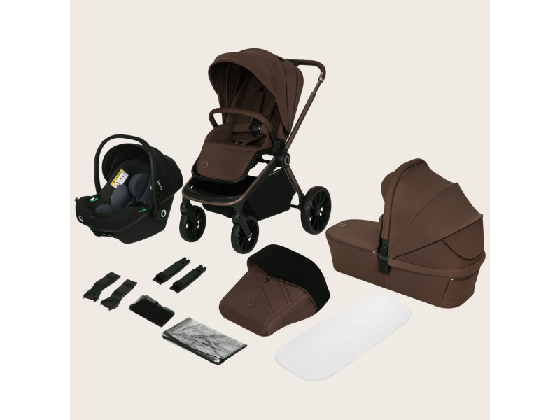 Універсальна коляска 3 в 1 Lionelo MIKA  PLUS 3IN1 MOCHA  MOUSSE, Фото 4