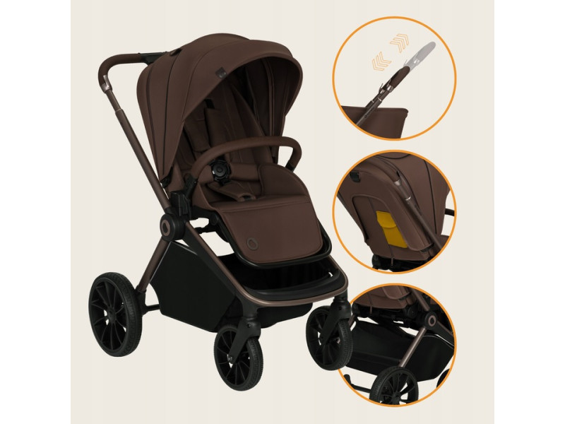 Універсальна коляска 2 в 1 Lionelo MIKA PLUS 2IN1 MOCHA MOUSSE, Фото 4
