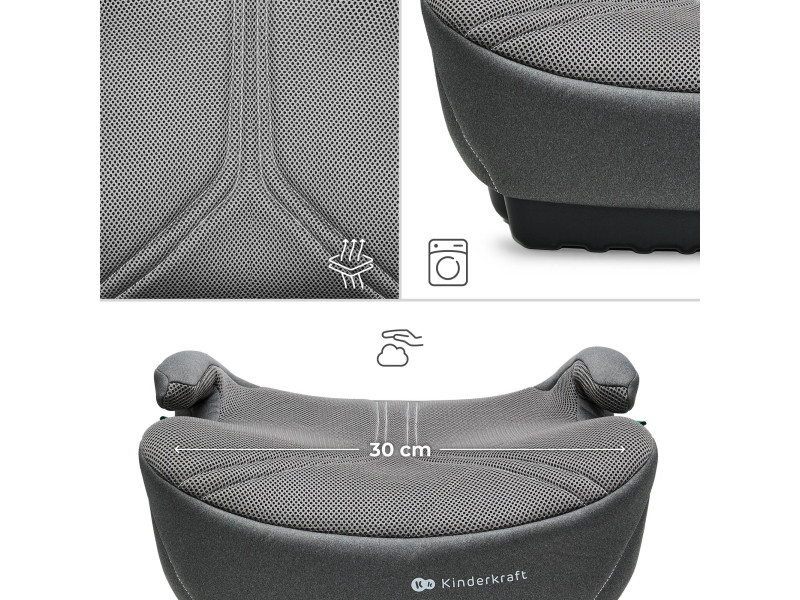 Автокрісло-бустер Kinderkraft i-Boost 2 Pro Gray (KCIBOO02GRYPR00), Фото 4