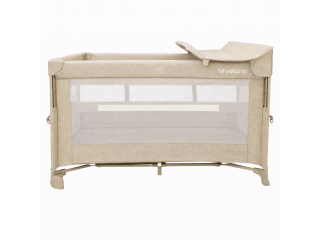 Ліжко-манеж дитяче з другим ярусом та пеленатором VELANO Tino, beige