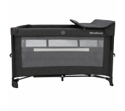 Ліжко-манеж дитяче з другим ярусом та пеленатором VELANO Tino, dark grey