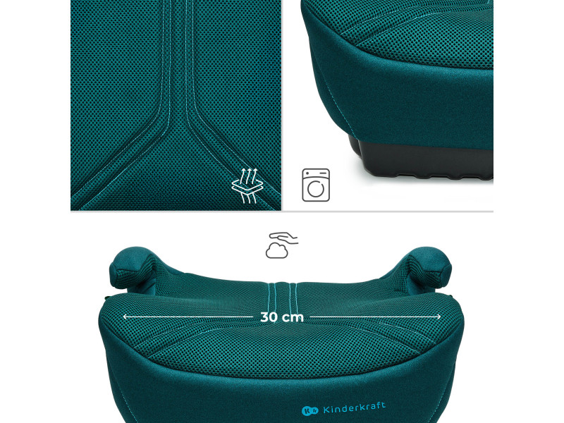 Автокрісло-бустер Kinderkraft i-Boost 2 Pro Green (KCIBOO02GREPR00), Фото 4