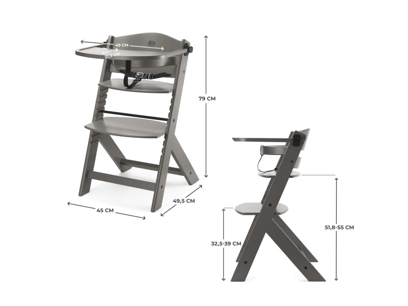 Стільчик для годування Kinderkraft Enock Brown (KKKENOCBRWF0000), Фото 3