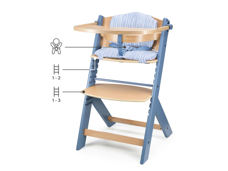 Стільчик для годування з подушкою Kinderkraft Enock Nordic Breeze (KHENOC00NOR0000), Фото 7