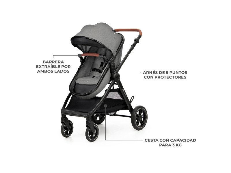 Універсальна коляска 2 в 1 Kinderkraft Esme Grey (KSESME00GRY2000), Фото 8