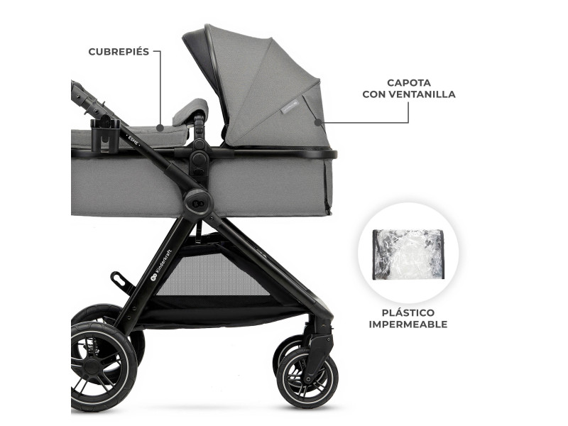 Універсальна коляска 2 в 1 Kinderkraft Esme Grey (KSESME00GRY2000), Фото 10