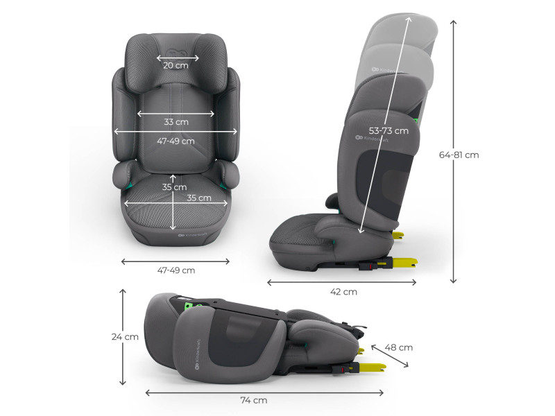 Автокрісло Kinderkraft Xpand 2 PRO i-Size Grey (KCXPPR02GRY0000), Фото 3