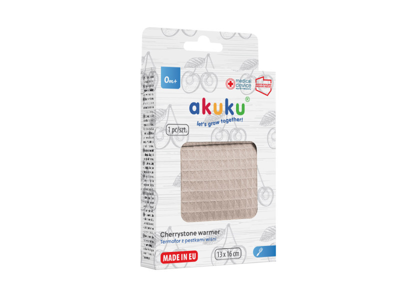 Грелка с вишневыми косточками 13x16 см, бежевый Akuku A0633, Фото 3