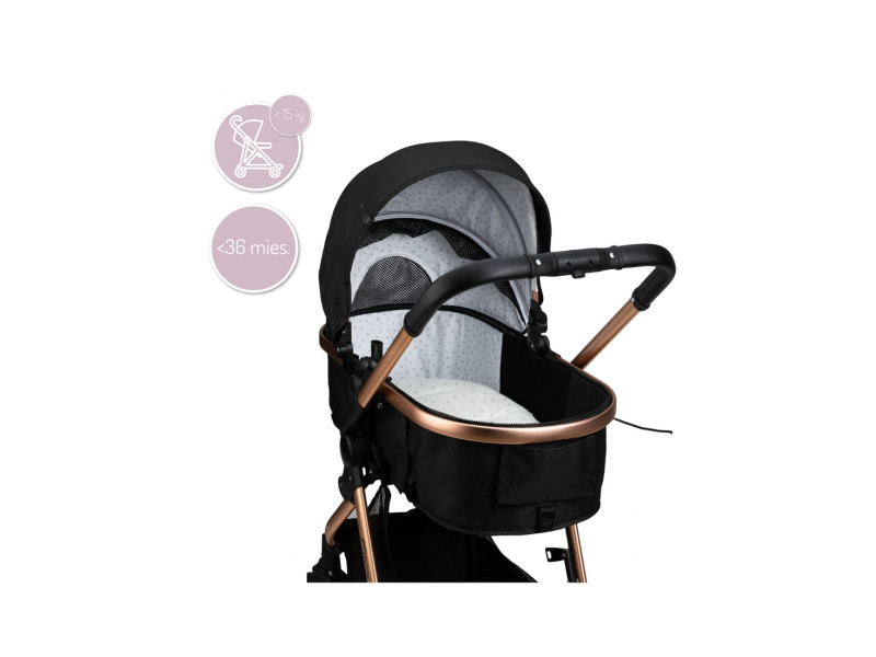 Коляска универсальная 2 в 1 MoMi LIMURU 2in1 black, Фото 6