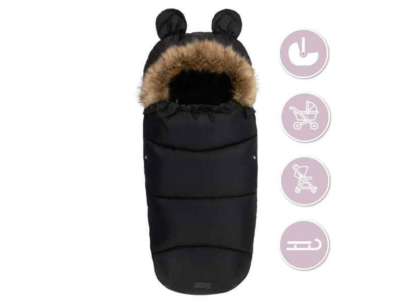 Конверт для коляски MoMi COZY Black, Фото 8