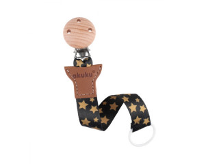 Універсальна стрічка для пустушки, Зірочки срібні Akuku A0585