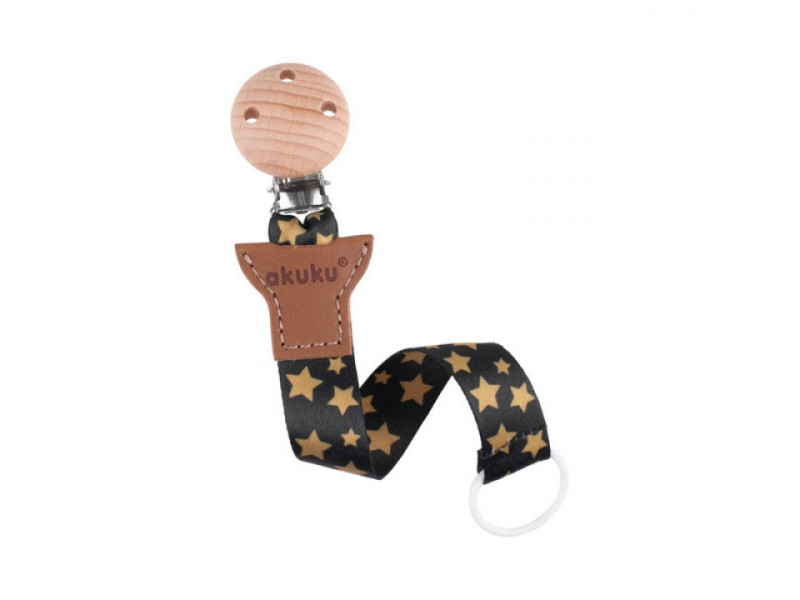 Універсальна стрічка для пустушки, Зірочки срібні Akuku A0585, Фото 1