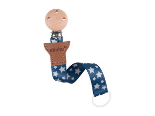 Універсальна стрічка для пустушки, Зірочки срібні Akuku A0584