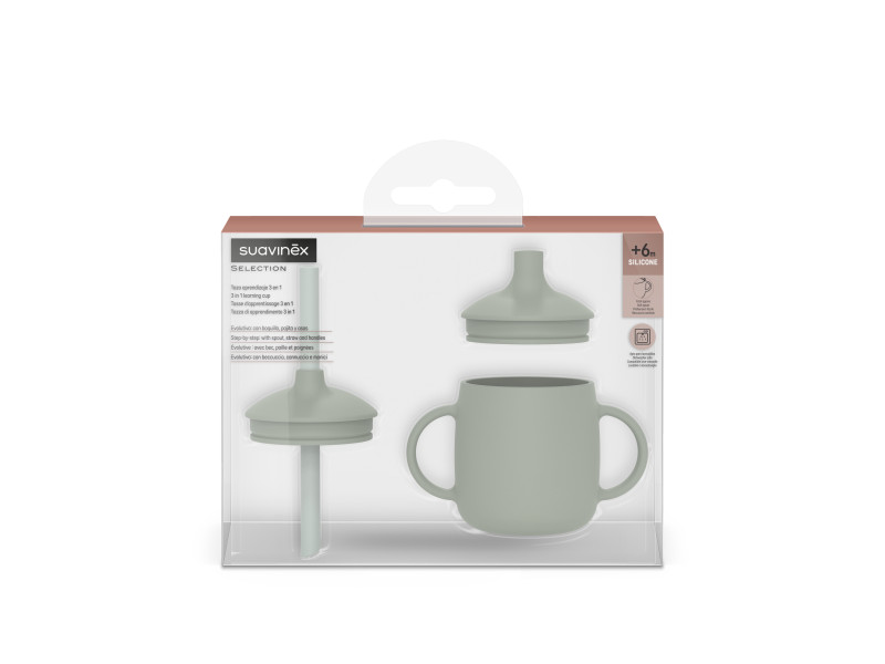 Чашка силіконова 3 в 1 (з носиком та трубочкою), 270 мл, +6 місяців, 