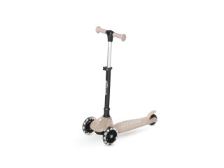 Самокат триколісний дитячий з LED підсвіткою колес Sparkling Nude Pink