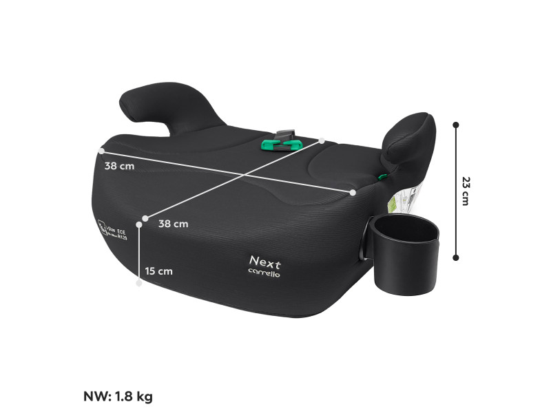 Автокрісло-бустер CARRELLO Next CRL-16011A Midnight Black i-Size 125-150см+напр.рем, підскл /2/, Фото 1
