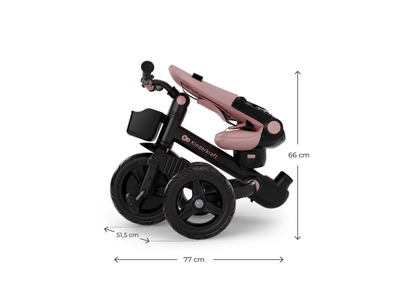 Триколісний велосипед Kinderkraft Aveo 2 Plus Pink (KRAVEO02PNK0000), Фото 14