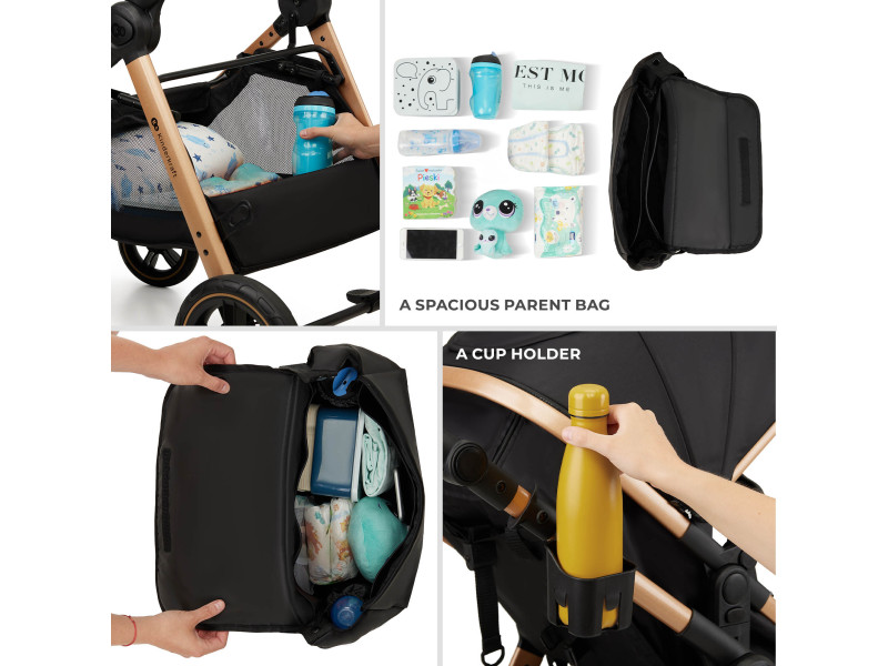 Універсальна коляска 3 в 1 Kinderkraft Esme Pro Pure Black (KSESME00BLK300N), Фото 16