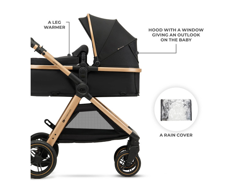 Універсальна коляска 3 в 1 Kinderkraft Esme Pro Pure Black (KSESME00BLK300N), Фото 3