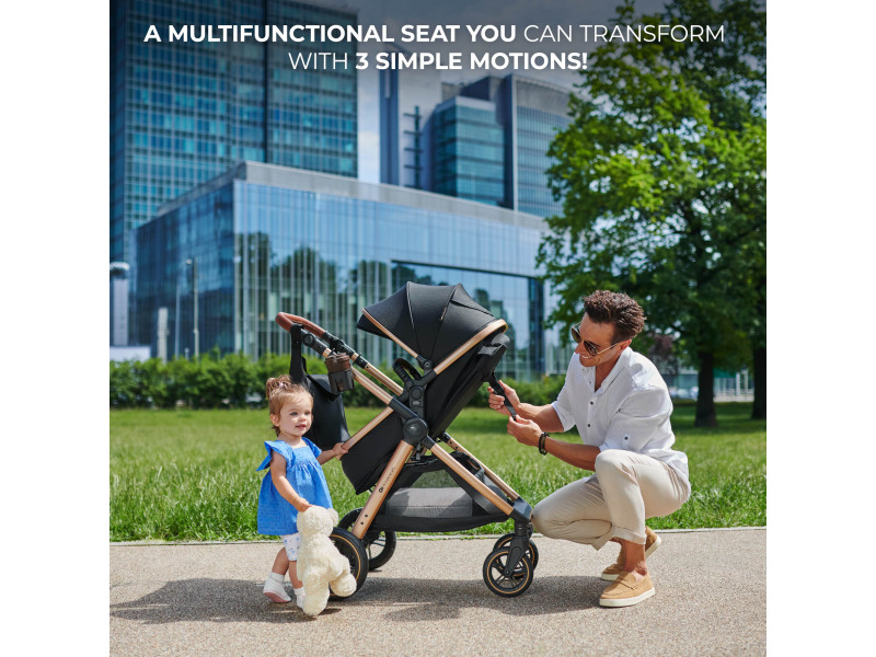 Універсальна коляска 3 в 1 Kinderkraft Esme Pro Pure Black (KSESME00BLK300N), Фото 8