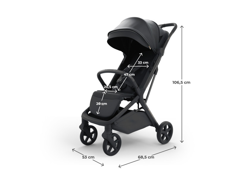 Прогулянкова коляска Kinderkraft Nubi 3 Midnight Black (KSNUBI03BLK0000), Фото 10