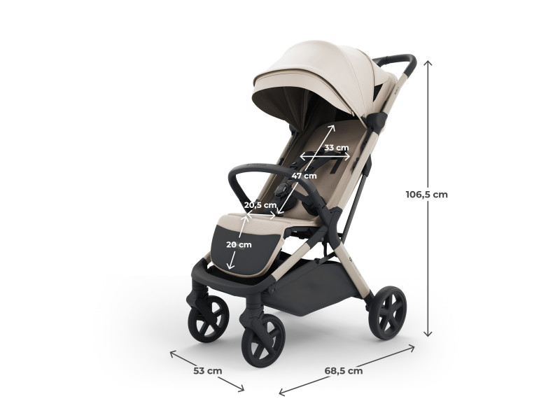Прогулянкова коляска Kinderkraft Nubi 3 Sand Beige (KSNUBI03BEG0000), Фото 10