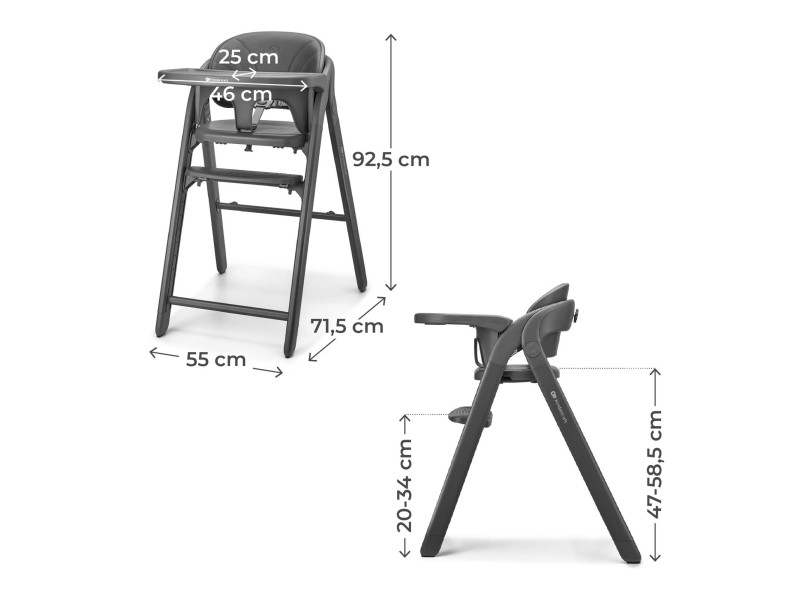 Стільчик для годування Kinderkraft Tino Grey (KHTINO00GRY0000), Фото 9