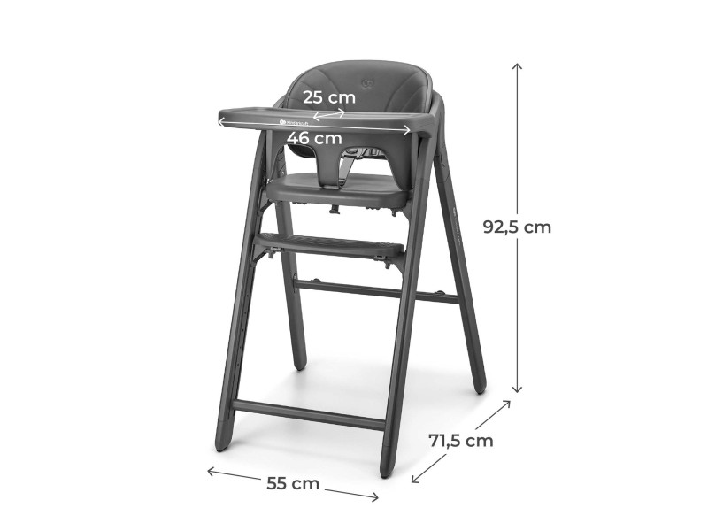 Стільчик для годування Kinderkraft Tino Grey (KHTINO00GRY0000), Фото 10