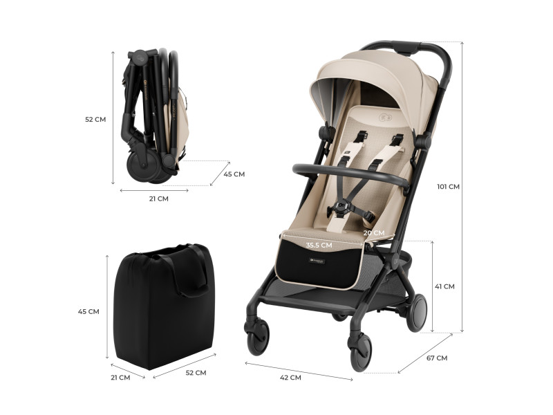 Прогулянкова коляска Kinderkraft Pilot 2 Beige (KSPILO02BEG0000), Фото 18