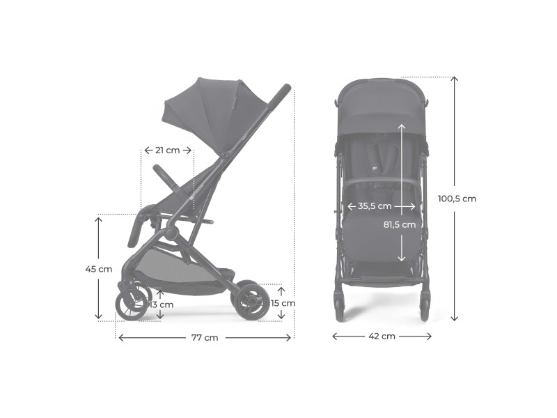 Прогулянкова коляска Kinderkraft Indy 3 Coal Black (KSINDY03BLK0000), Фото 5