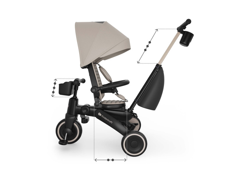 Триколісний велосипед Kinderkraft Jazz 3 Beige (KRJAZZ03BEG0000), Фото 16